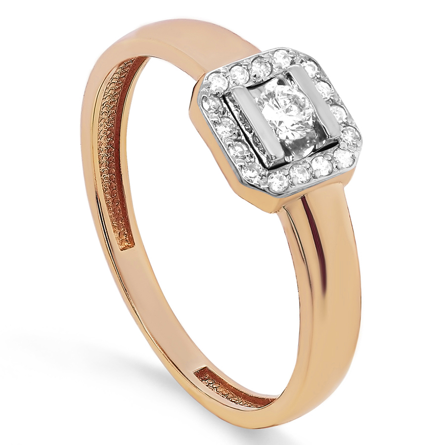 Кольцо, золото, бриллиант, 11-01455-1000